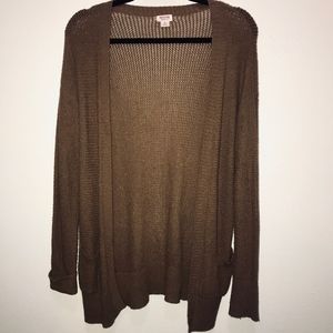 brown cardigan